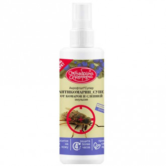 Средство для защиты от укусов насекомых Акрофтал Супер от комаров и слепней изображение 2